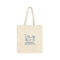 Canvas Tote Bag — 'More Years. More Moments.' Dog Illustration Tote