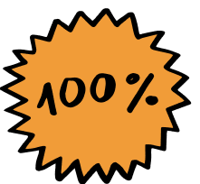 100% Happiness Guarantee badge